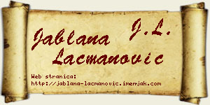 Jablana Lacmanović vizit kartica